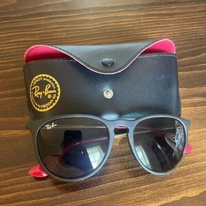 Ray Ban custom RB-4171 Erika tortoise red sunglasses with case